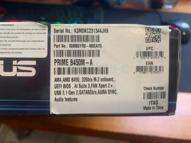 Placa Mãe ASUS PRIME B450M-A 
