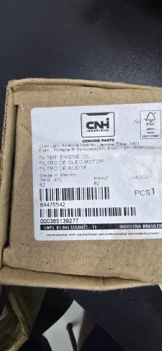 Kit Oleo Motor 8litros + Filtro óleo motor CNH Case/ New Holland