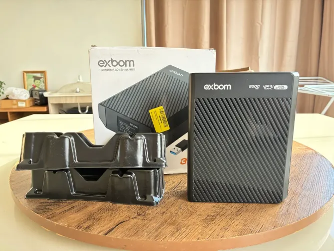 HD Externo Portátil Exbom USB C 3.1 Com Fonte 