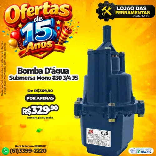 Bomba D'água Submersa Mono 830 3/4 JS