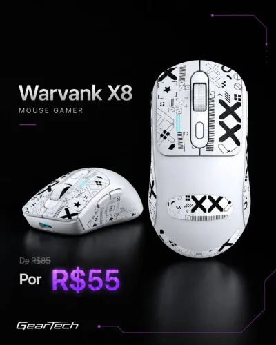 Mouse gamer Warvank x8<br><br>Telefone: *<br>Instagram: @geartechz