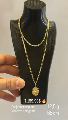 Corrente grumet ouro 18 k