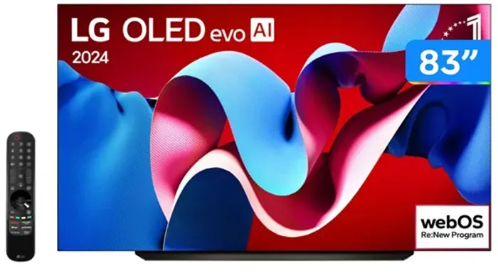 TV LG OLED Evo 83" 4K Ultra HD 83C4 144hz G-Sync VRR DTS:X & atmos +Nota Fiscal +Garantia