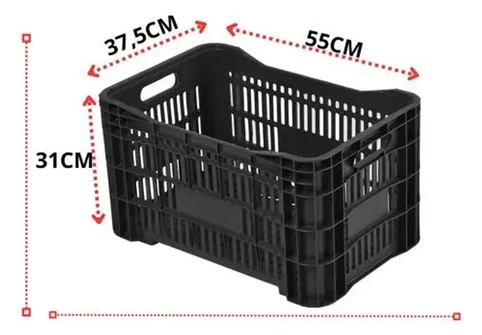 Caixa plastica de feira 