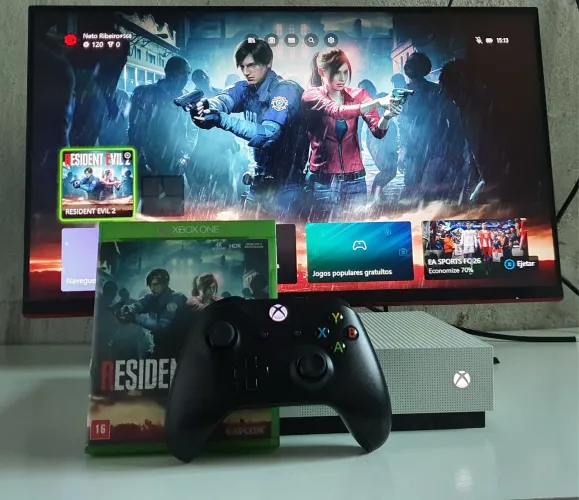 Xbox One S 1 Controle Jogo Resident Evil