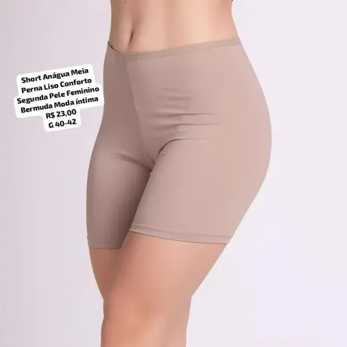 short feminino segunda pele 