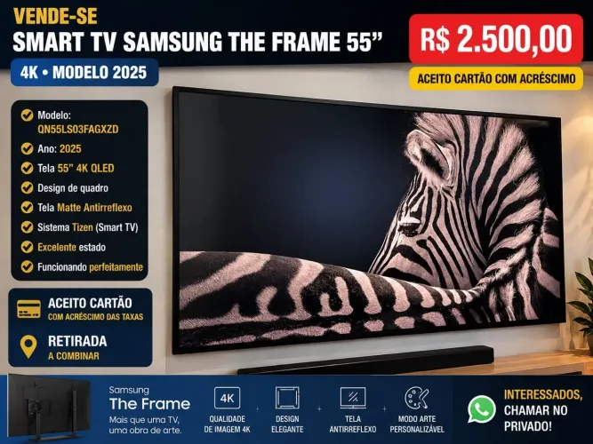 Smart tv 55 polegadas Samsung tv plus