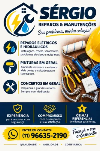 Pinturas, Reparos em hidráulica e elétrica