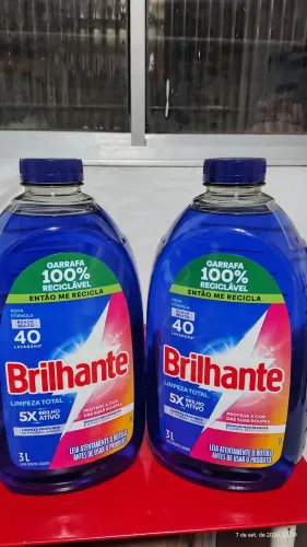 Sabão líquido Brilhante limpeza total 6L