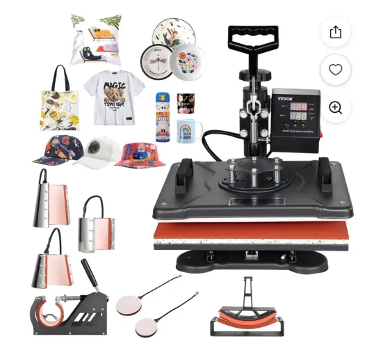 Combo 8 em 1 Digital Multifuncional para Sublimação e Transferência Térmica.