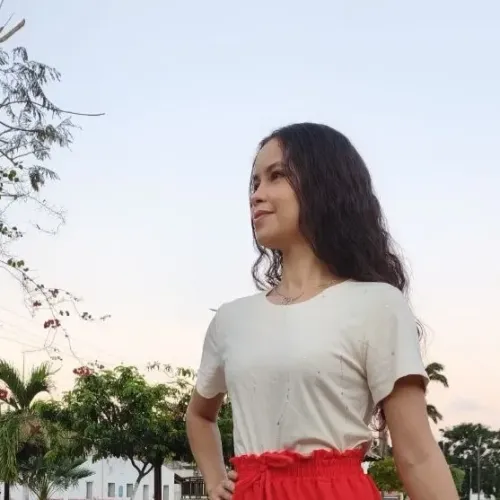 Blusa Feminina com Brilhos cor Bege com Manga