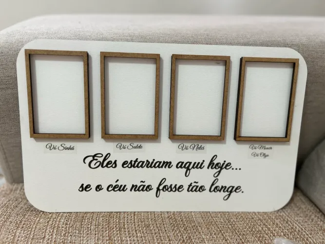 Placa homenagem casamento 