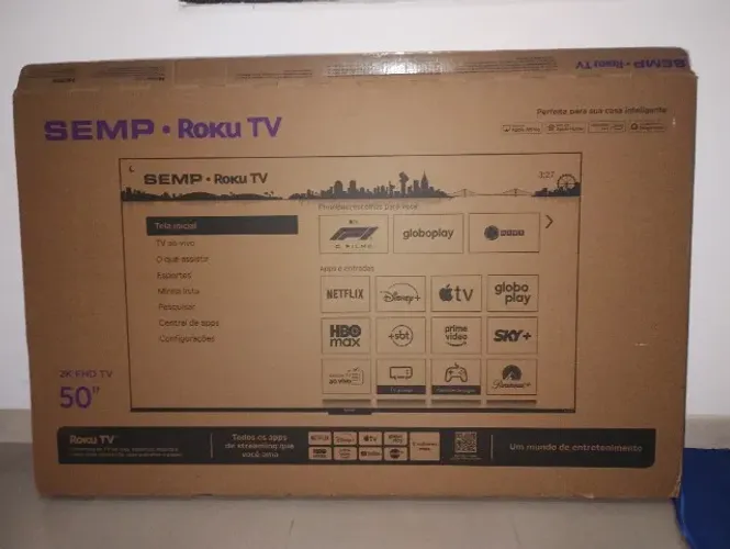 Smart TV 50" Semp Roku (Série S42R) - Nova