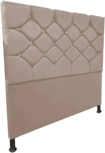 Cabeceira Cama Box Estofada Suede