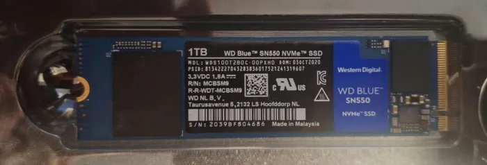SSD NVME M.2 WESTERN DIGITAL (1TB) SN550