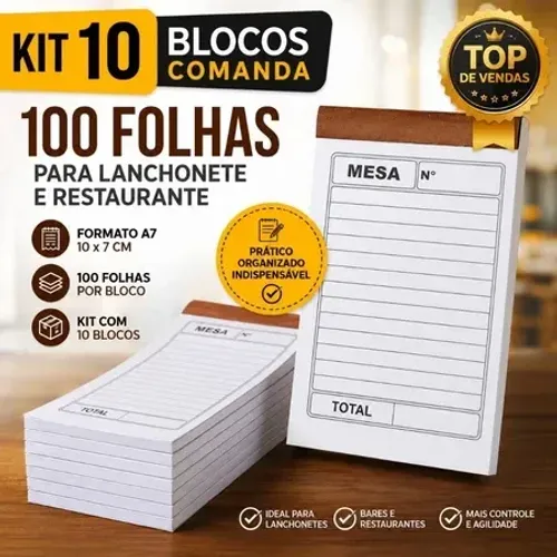 Talões Personalizados para Empresas! Receituário, orçamentos e comandas