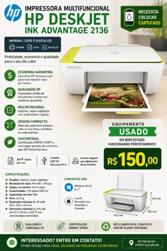 Impressora Multifuncional HP Desk Jet