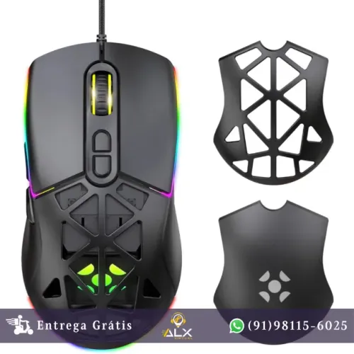 Mouse Gamer 12800dpi Striker Personalizável Programável Fortrek *ENTREGA GRÁTIS*