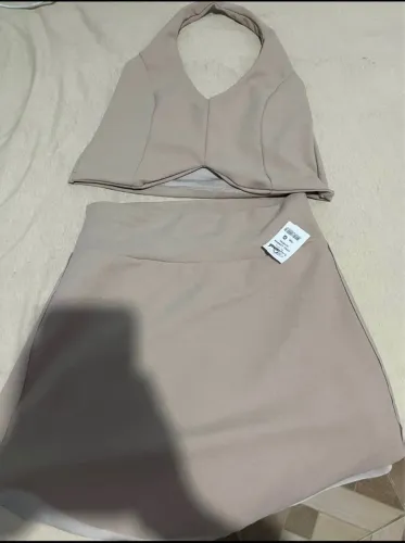 Conjunto bege tamanho único