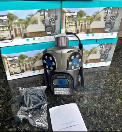  Câmera IP Wifi Externa 4K - Lente tripla e Rastreamento Inteligente