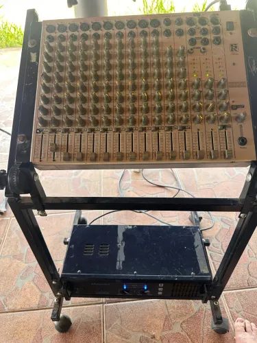 Mesa de som Staner BUX-14 14 canais + amplificador oneal 1600 op series