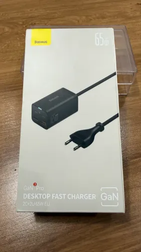 Carregador Desktop GaN3 Pro Baseus 65W (2C+2U) - Lacrado / Novo