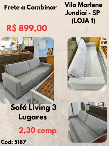 Sofá living 3 Lugares