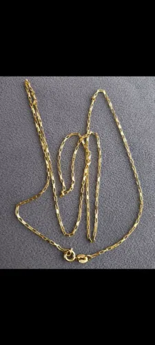 Corrente de moeda banhada a ouro 18k 