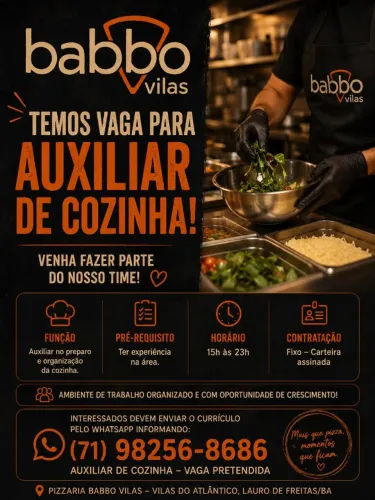 Auxiliar de Cozinha