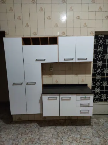 Armário de Cozinha Suspenso 7 Portas e 3 Gavetas