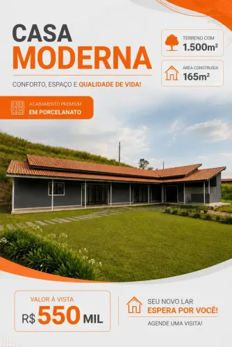 Casa Moderna com Suíte, Closet e Área Gourmet em Ibiúna