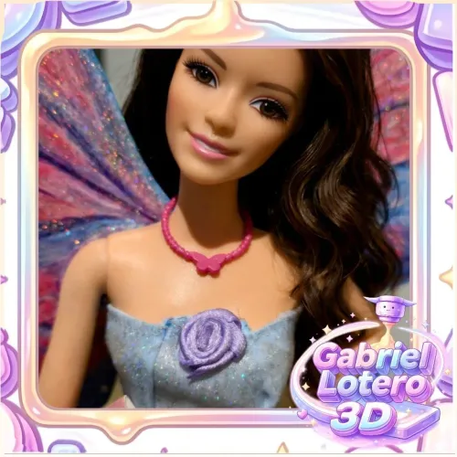 Colar para a boneca Raquelle do filme Barbie e o Segredo das Fadas - impressão 3D