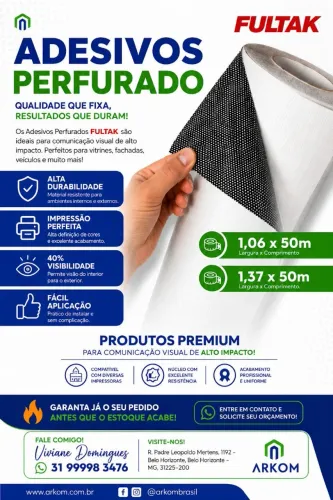 Adesivos Perfurados, Citru e tecidos para impressão digital