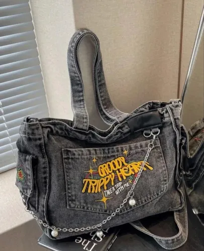 Bolsa Jeans Chumbo