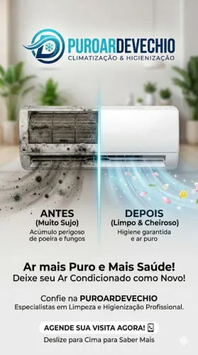 Limpeza de ar condicionado no local!