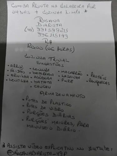 COMIDA PRONTA NA GELADEIRA POR 04 DIAS + COZINHA LIMPA.