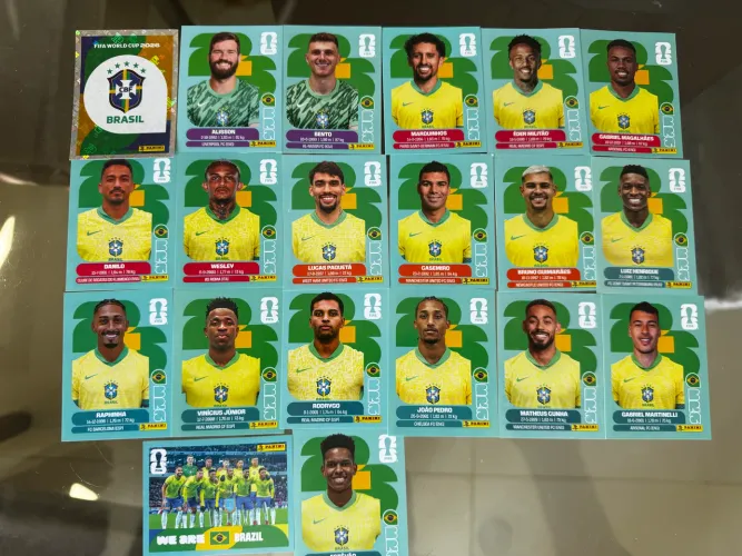 Figurinhas seleção brasileira copa 2026