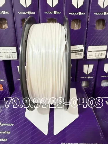 Filamento 3d lacrado branco pérola 