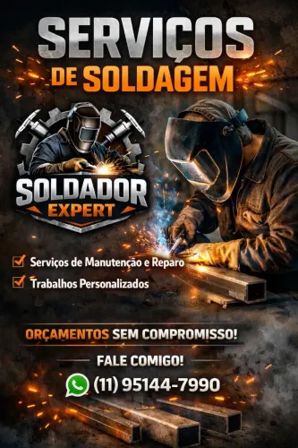 Soldador Profissional / Conserto e Montagem / Serralheiro 