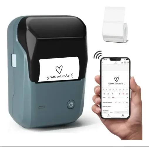 Mini Impressora Térmica Portátil Bluetooth - Etiquetas (Usada / Perfeito Estado)