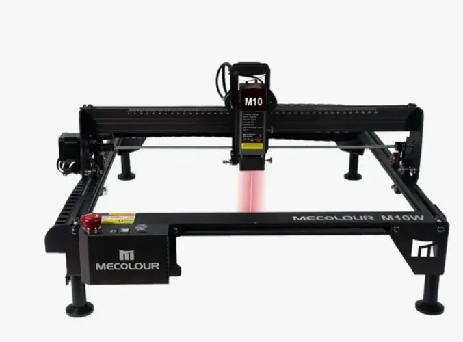 Gravadora a laser M10 Mecolor completa, sem uso, novinha, com colmeia e eixo rotativo