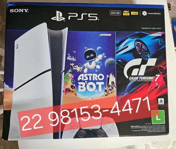 PlayStation 5 novo mídia digital slim