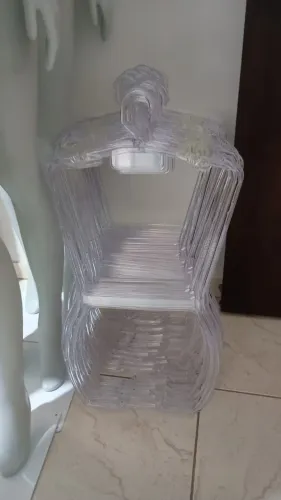 80 cabides acrílicos transparentes para loja/boutique