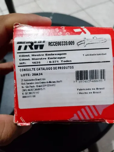 Cilindro mestre de embreagem freio a pedal