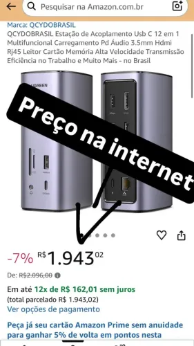 DOCK STATION - Estação de Acoplamento Usb C