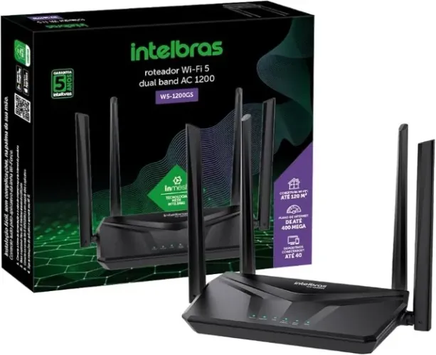 ROTEADOR INTELBRAS W5 1200 - PAJUÇARA - 1 ANO DE GARANTIA