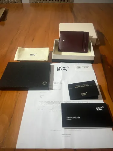 Carteira Montblanc Meisterstück Burgundy (Original c/ Nota Fiscal e Caixa)