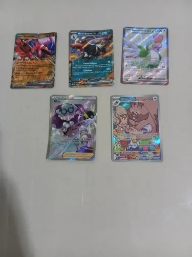 5 cartas de pokemon raras e verdadeiras