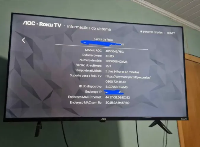 Tv aok Roku 40 polegadas (6 meses de uso)
