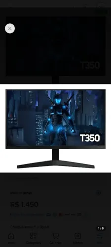 Monitor Samsung T350 24" IPS Full HD 75hz- Pouco uso, completo.